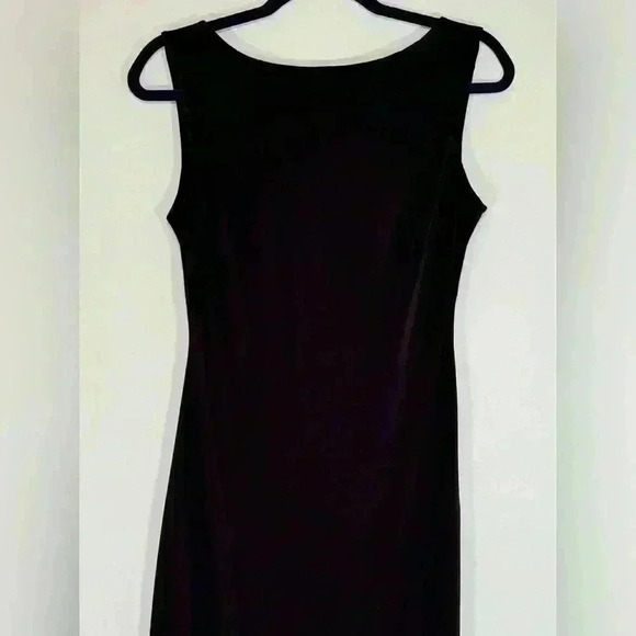 Vintage Jones New York Evening Vegan Silk Satin Y2K Midi Dress Eggplant Size 10P - Picture 2 of 11